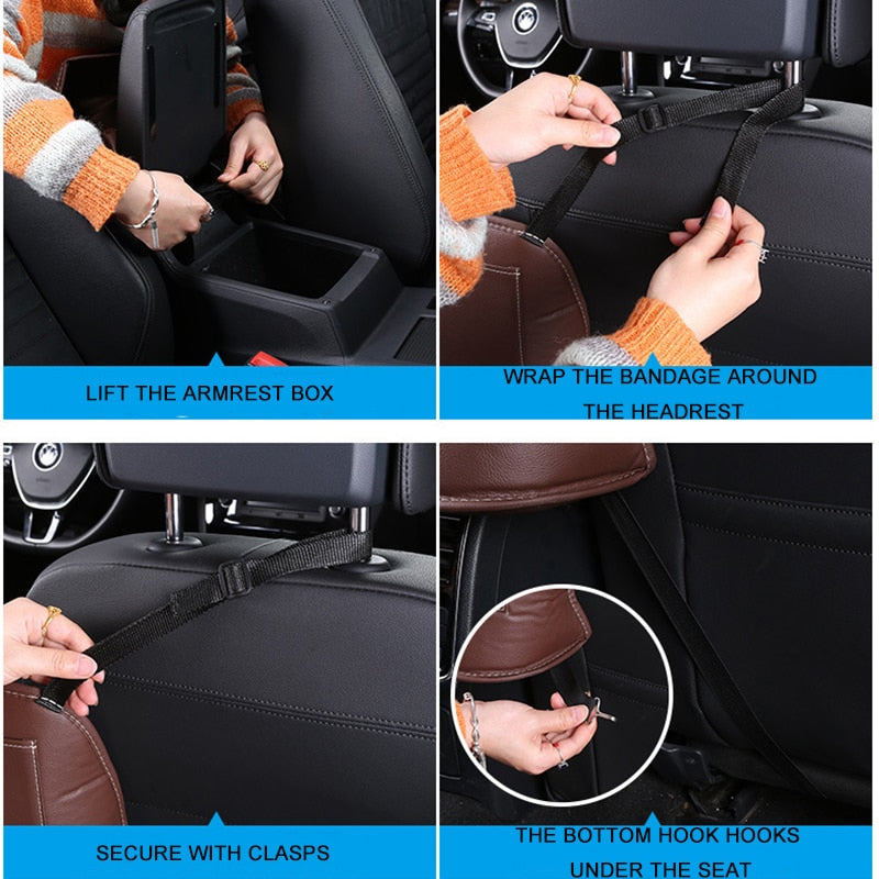 Leather Car Back Seat Organizer - Image 1