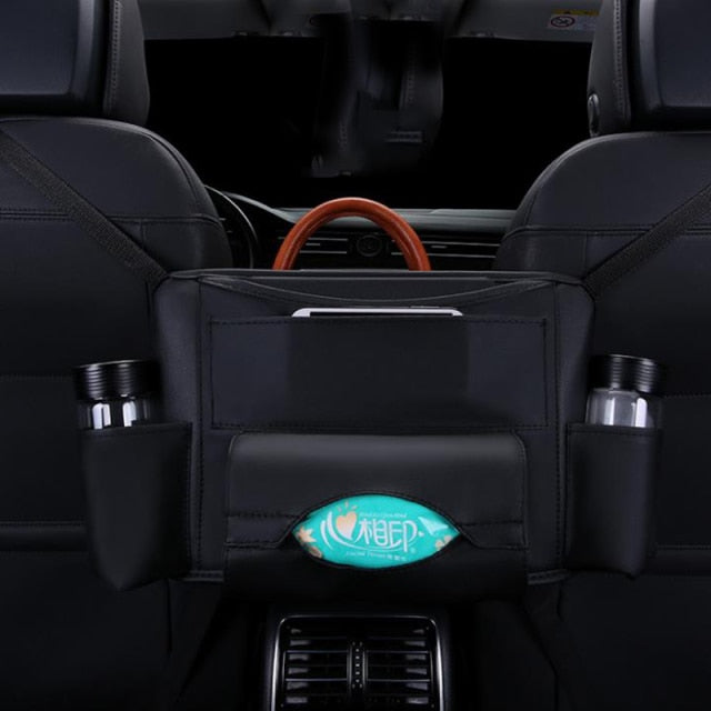 Leather Car Back Seat Organizer