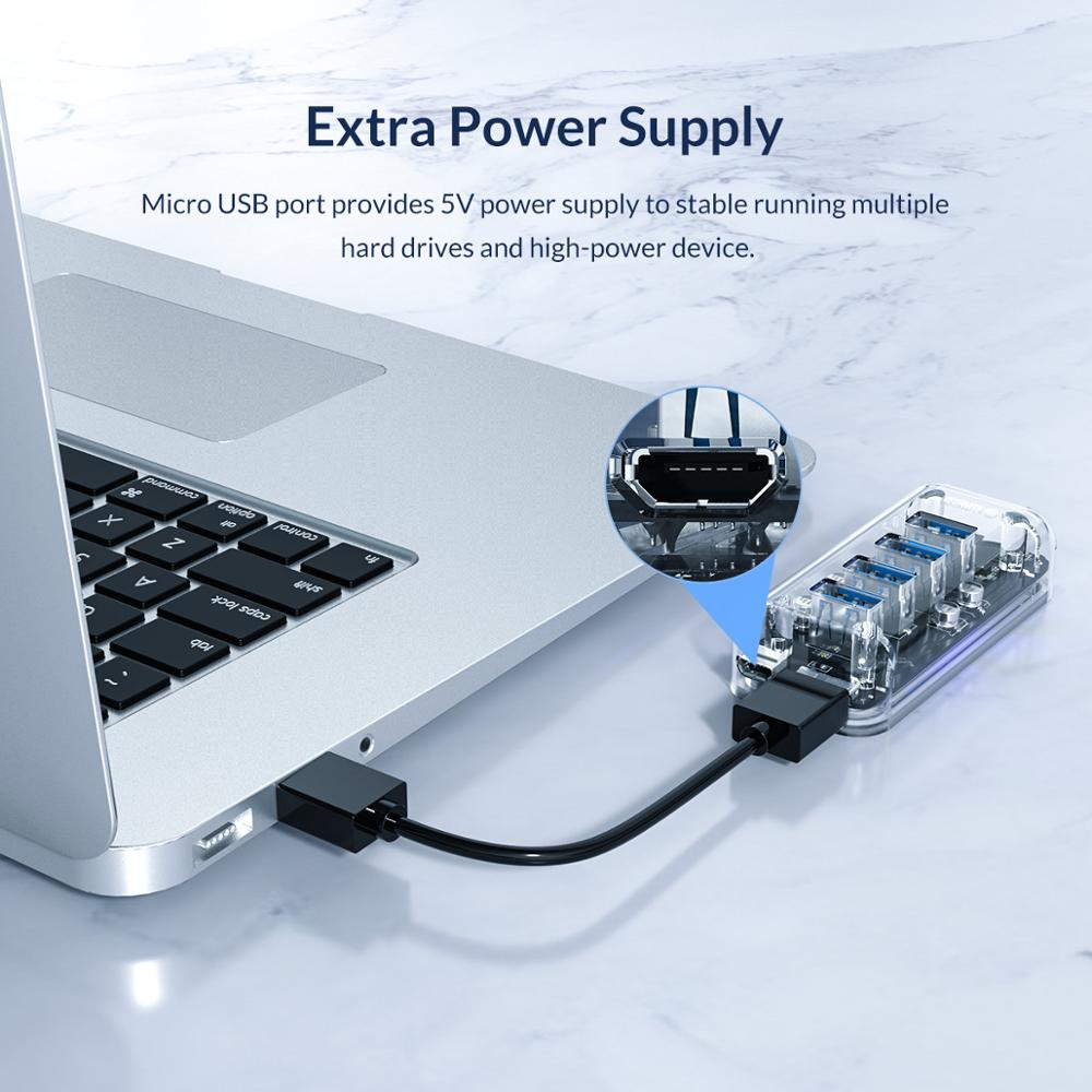 Multi-Port Transparent High Speed USB Splitter · Mavigadget