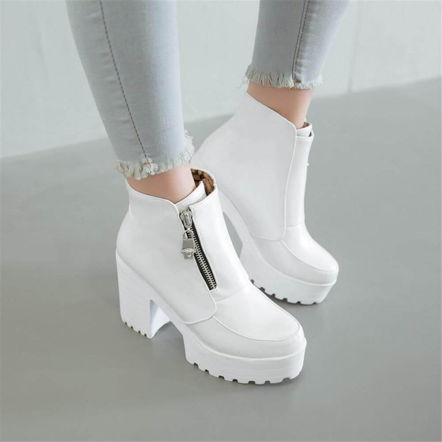 Platform Thick High Heels Women Boots - Image 8