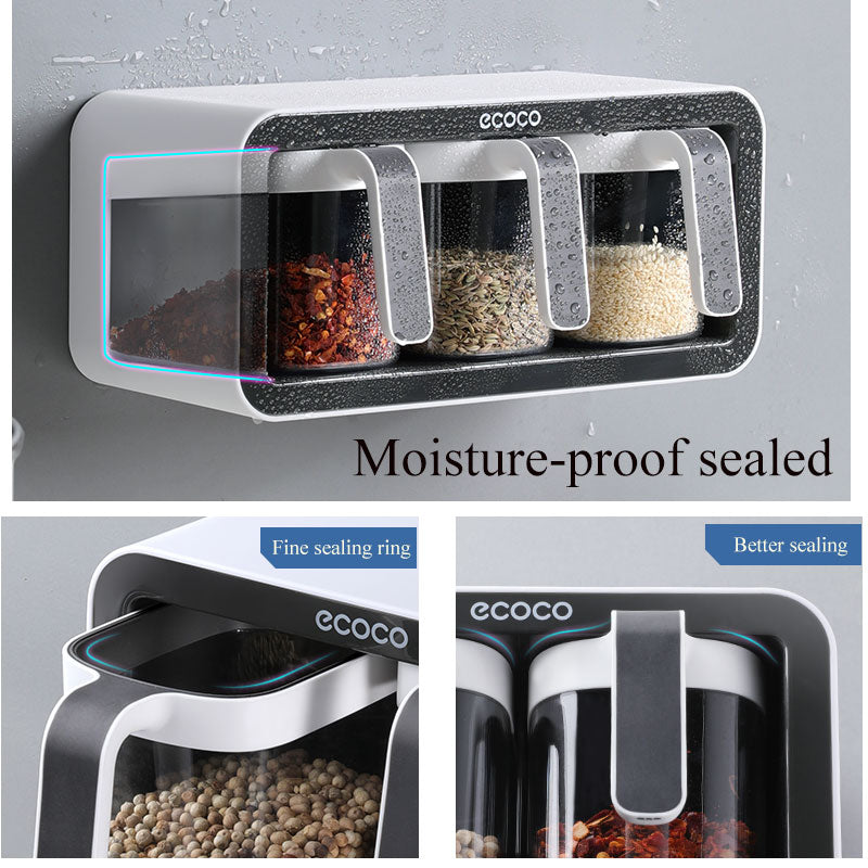 Wall Mount Multiple Grids Seasoning Organizer - Image 8
