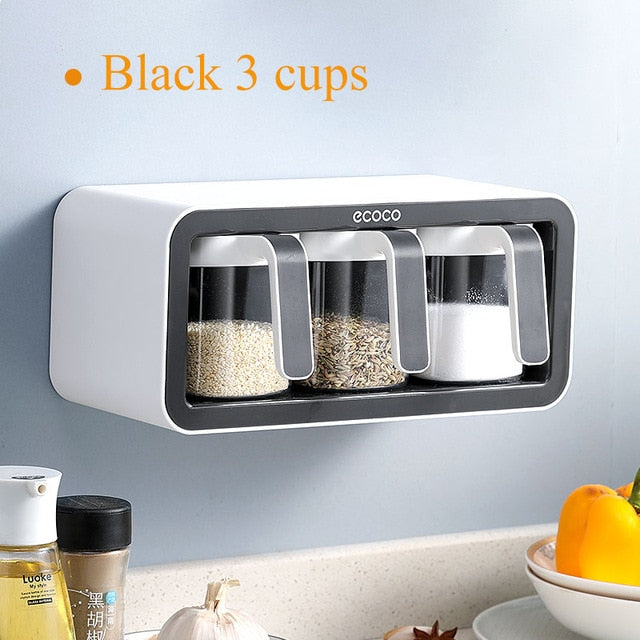 Wall Mount Multiple Grids Seasoning Organizer - Image 4