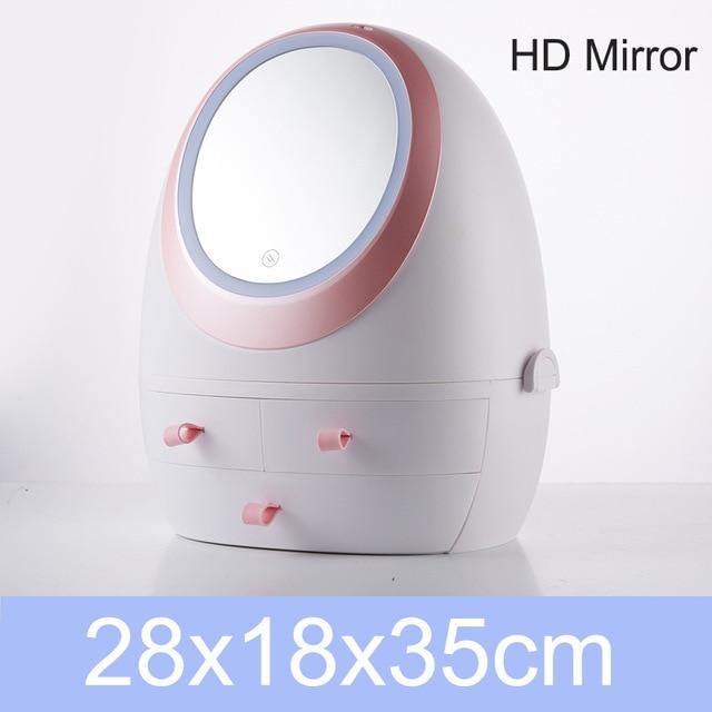 Cosmetic Make-up Jewelry Organizer with Led Lighted Mirror - Image 28