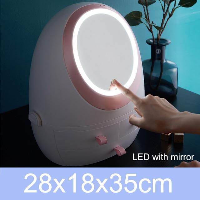 Cosmetic Make-up Jewelry Organizer with Led Lighted Mirror - Image 17