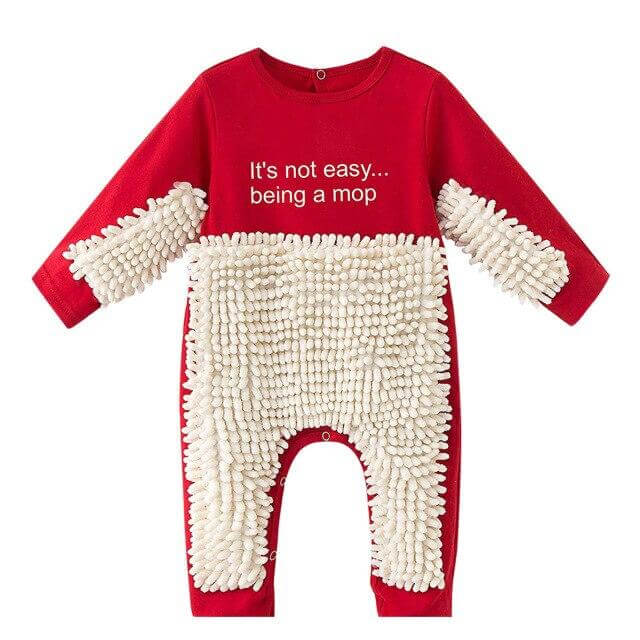 Funny Baby Mop Onesie