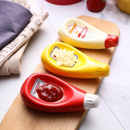 Ceramic Sauce Bottle Plate - Image 0