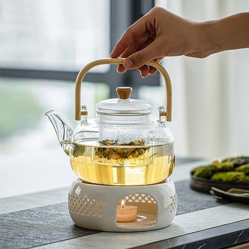 Mini Portable Ceramic Candle Teapot Warmer - Image 0