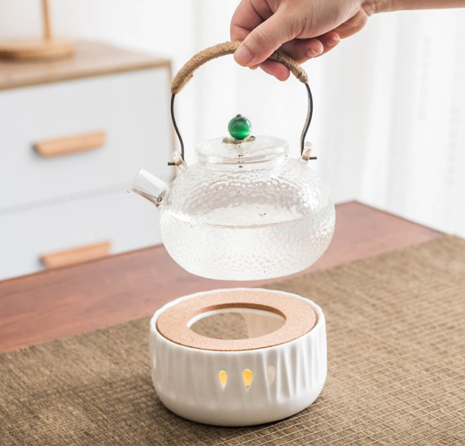 Mini Portable Ceramic Candle Teapot Warmer