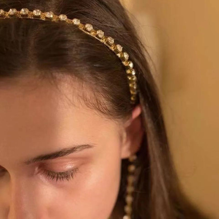 Rhinestone Full Crystal Headband Chain - Image 2