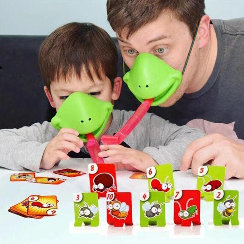 Frog Tongue Mask Cards Toy Set