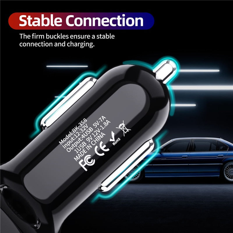 4-Port USB Car Quick Charge