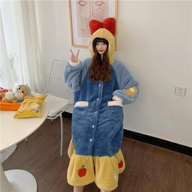 Colorful Princess Hooded Sleepwear for Women