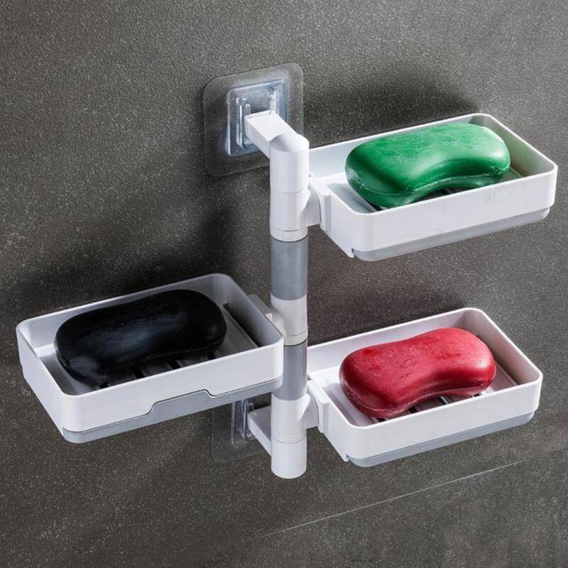 Wall-Mounted Multi Layer Rotatable Soap Holder - Image 0