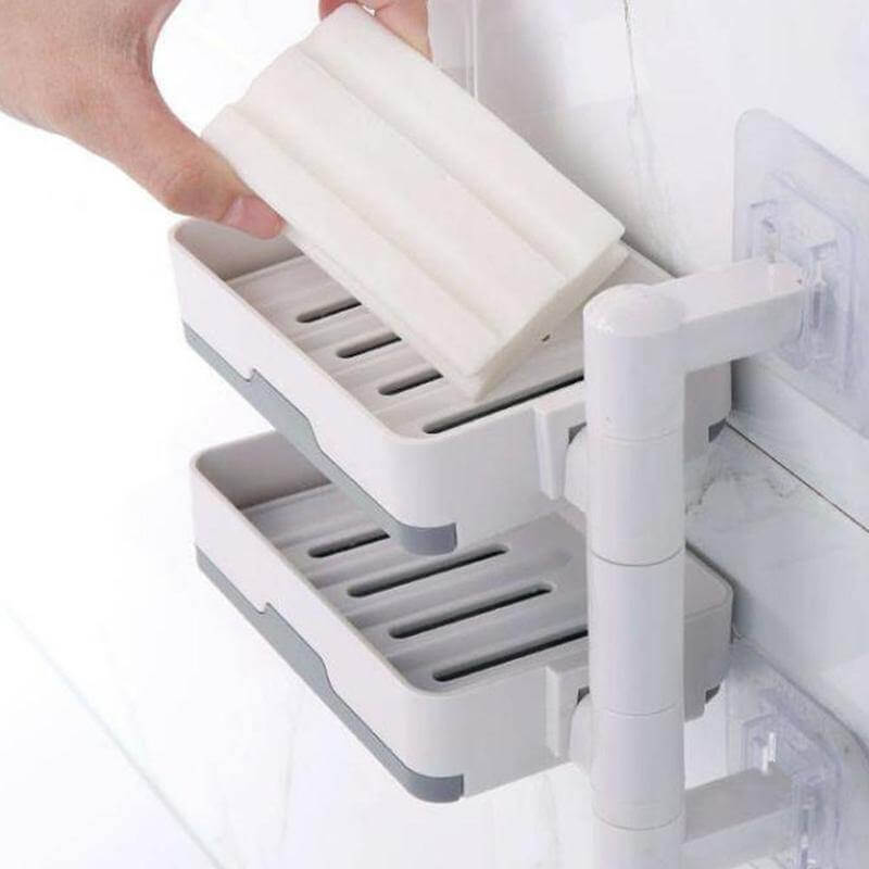 Wall-Mounted Multi Layer Rotatable Soap Holder - Image 2
