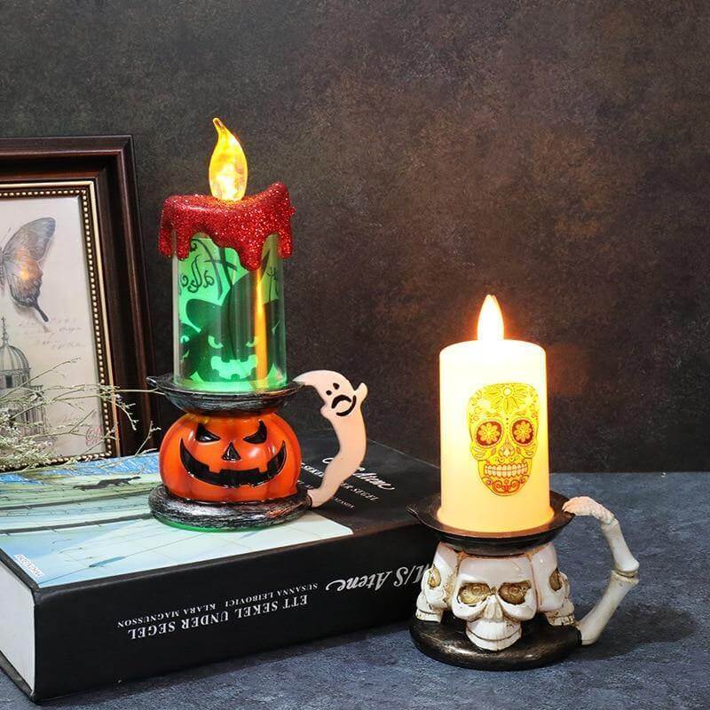 3D Pumpkin Skeleton Halloween Candle Lights - Image 5