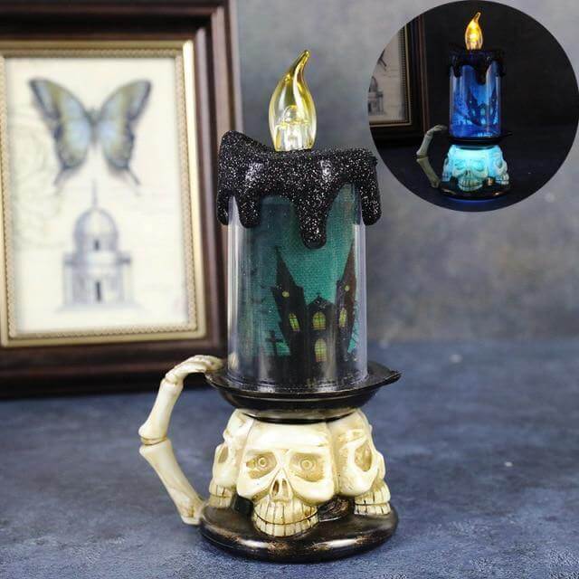 3D Pumpkin Skeleton Halloween Candle Lights - Image 9