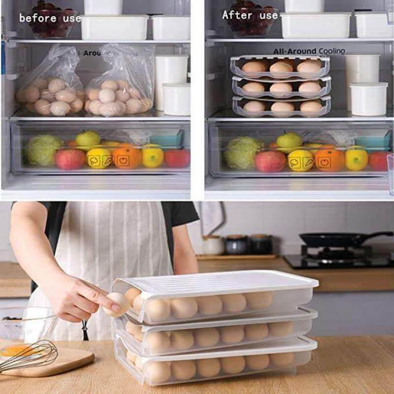 Creative Auto Roll Egg Storage Box - Image 3