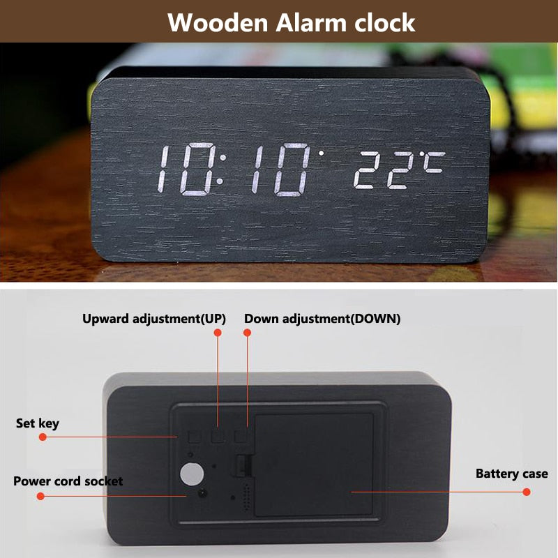 Nordic Digital Led Voice Control Alarm Clock - Image 2