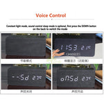 Nordic Digital Led Voice Control Alarm Clock