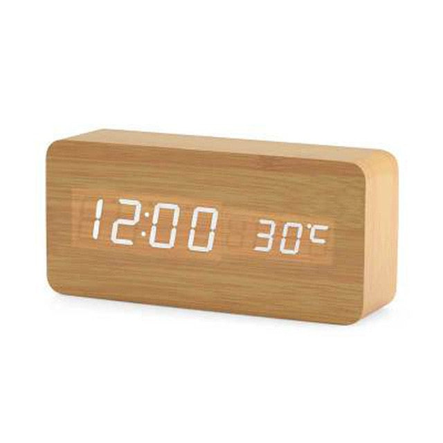 Nordic Digital Led Voice Control Alarm Clock