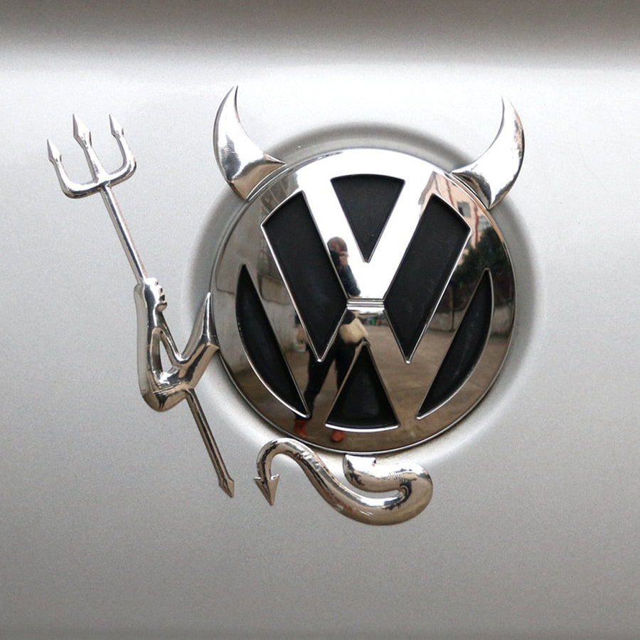 3D Funny Little Devil Demon Horns Sticker for Cars - Image 0