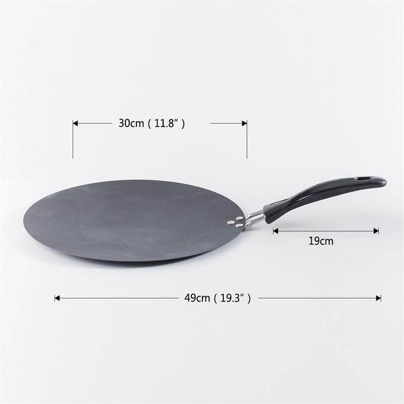 Black Iron Round Non-stick Pancake Pan - Image 6
