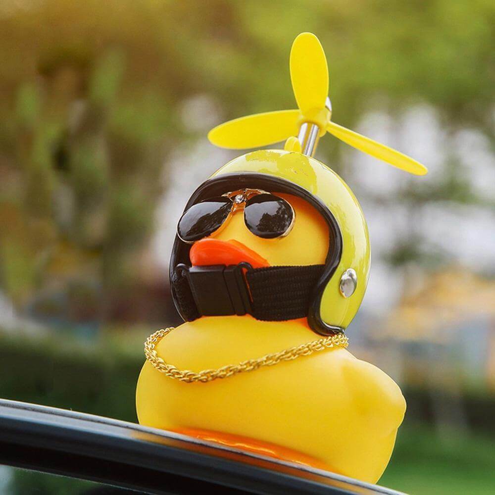 3pcs Mission Serious Car Duck with Helmet - MaviGadget