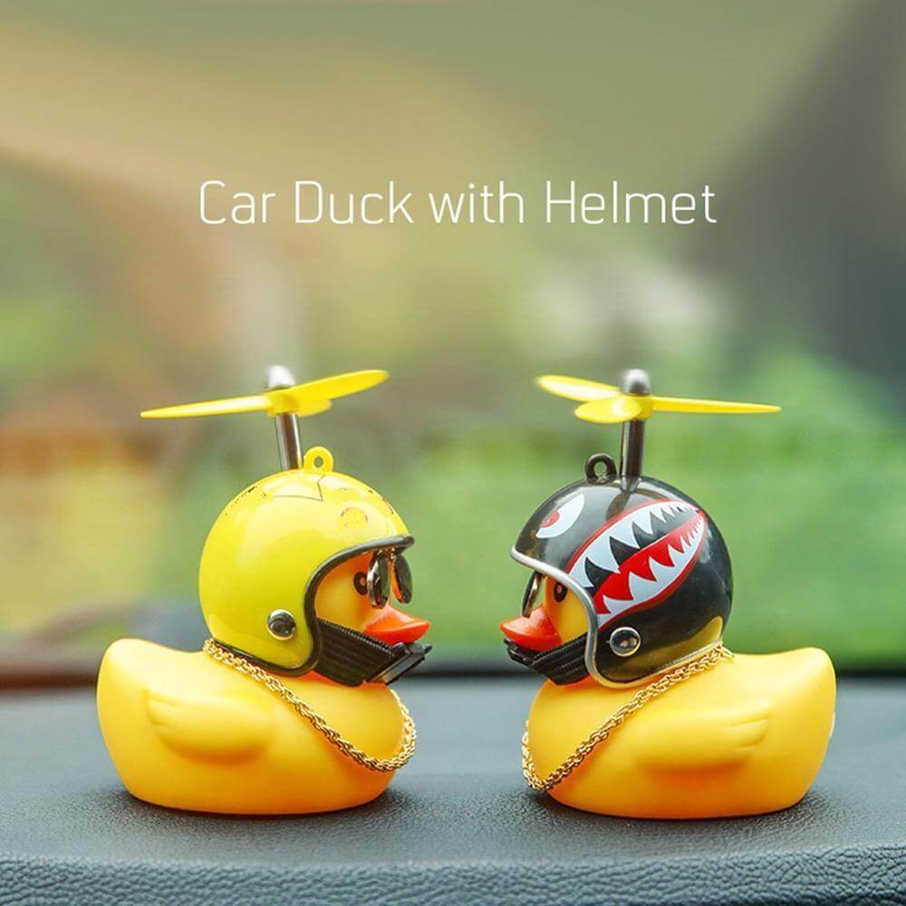 3pcs Mission Serious Car Duck with Helmet - MaviGadget