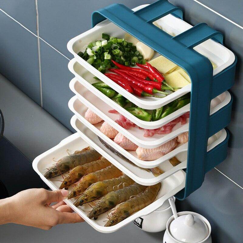 Wall-Mounted Space Saving Kitchen Organizer