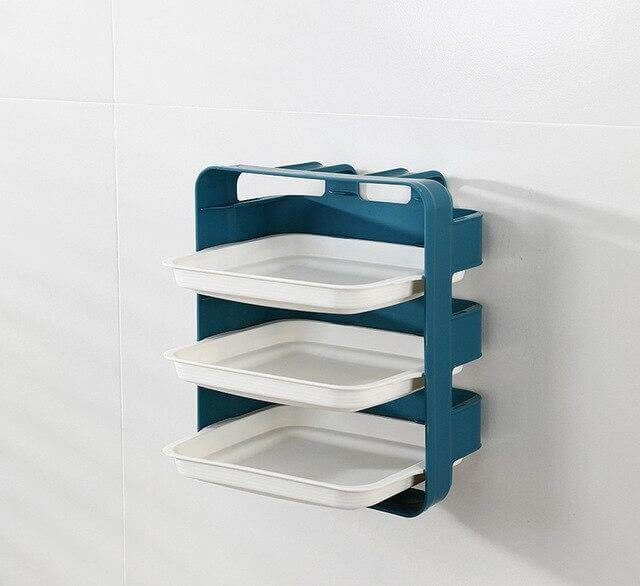 Wall-Mounted Space Saving Kitchen Organizer