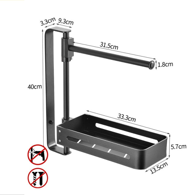 Multi-layer Punch Free Rotating Kitchen Rack