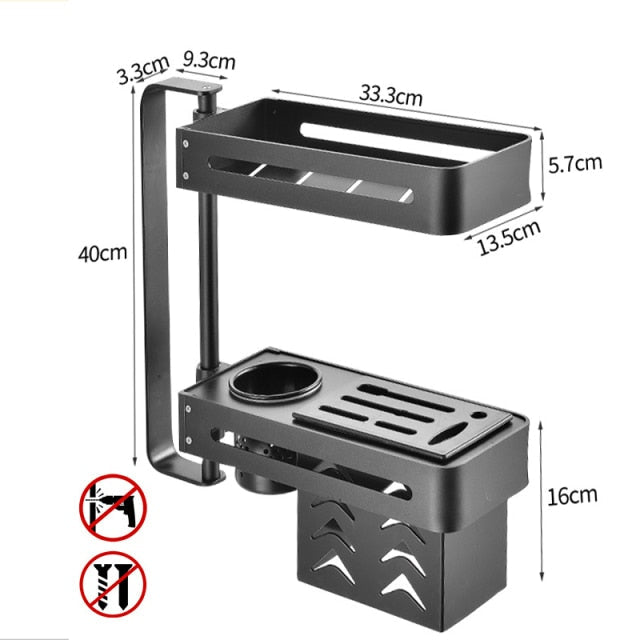 Multi-layer Punch Free Rotating Kitchen Rack