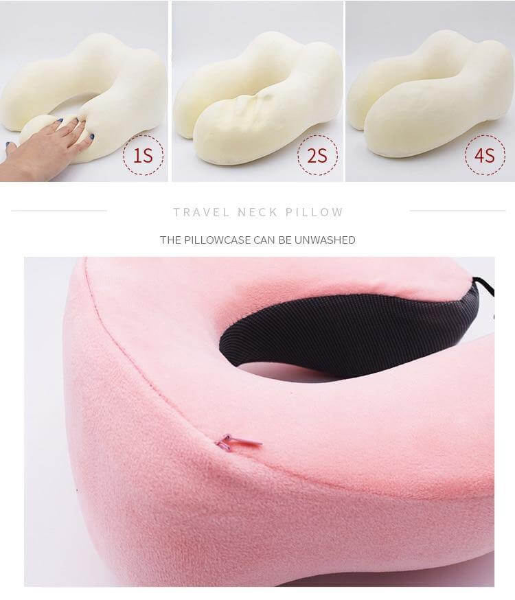 Shaped Soft Memory Foam Neck Pillow - Image 9
