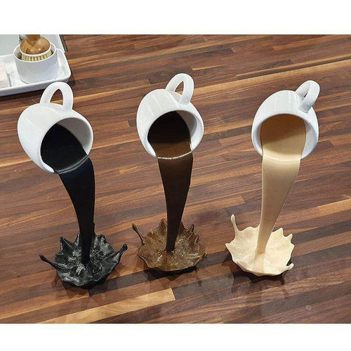 Floating Spilling Coffee Cup Decor - Image 0