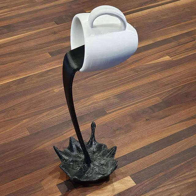 Floating Spilling Coffee Cup Decor - Image 3
