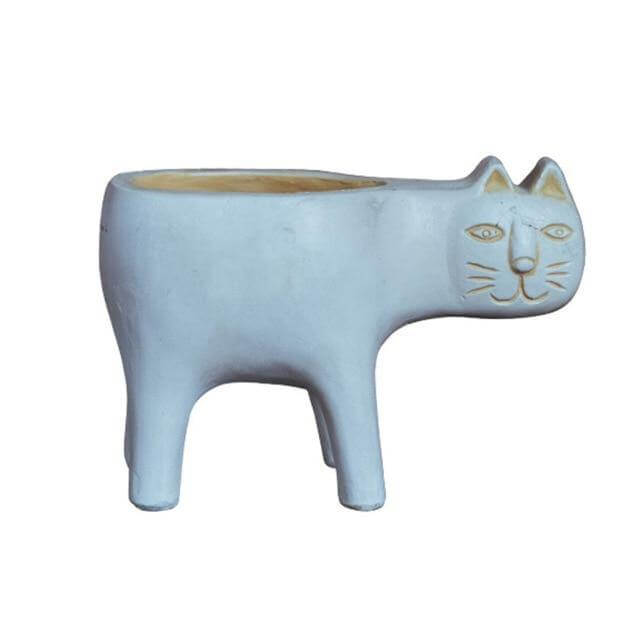 Lovely Ceramic Cat Plant Vase - Image 7