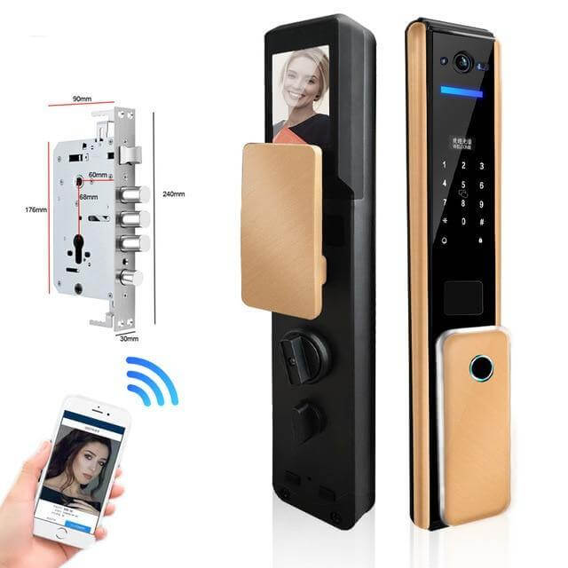 Led Screen Fingerprint Secure Digital Door Lock - MaviGadget