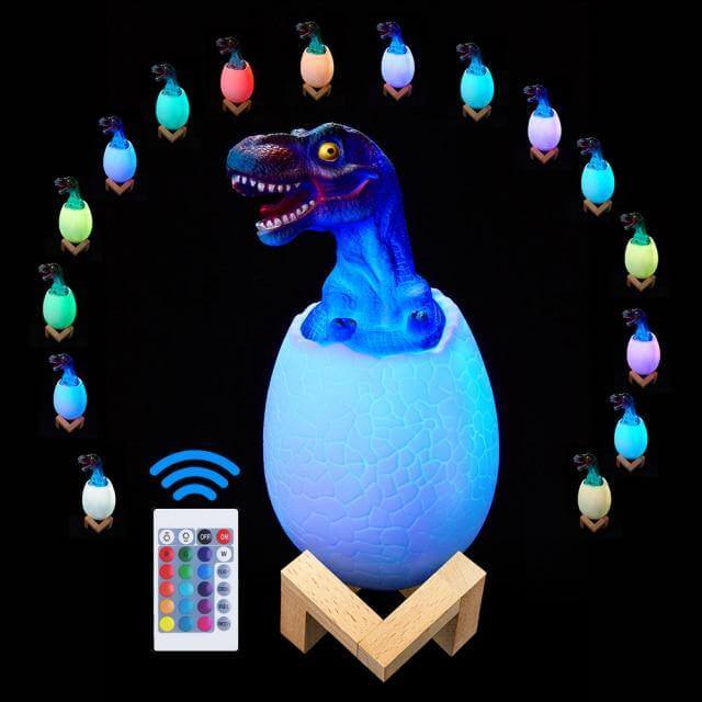 3D Dinosaur Egg Remote Control Colorful Bedside Light - Image 10