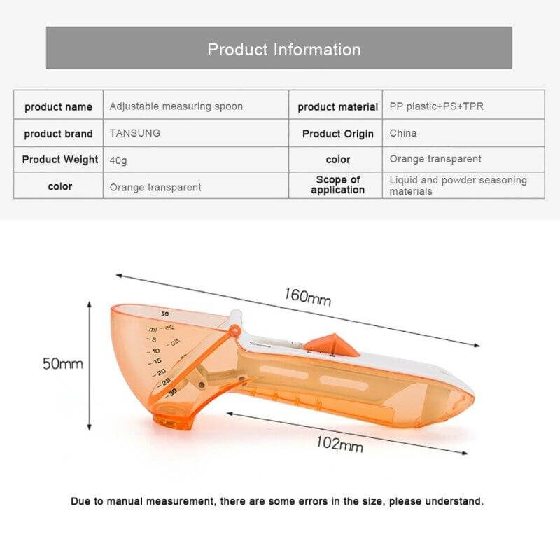 Adjustable Scale Seasoning Measuring Spoon