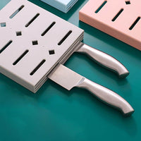 2PCS Square Pastel Mavi Wall-Mounted Knife Organizer - Image 2