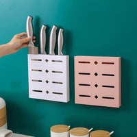 2PCS Square Pastel Mavi Wall-Mounted Knife Organizer - Image 7