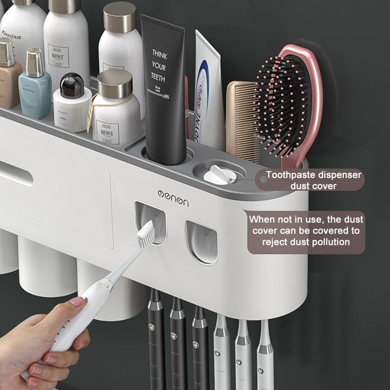 Automatic Toothpaste Squeezer Bathroom Storage Rack