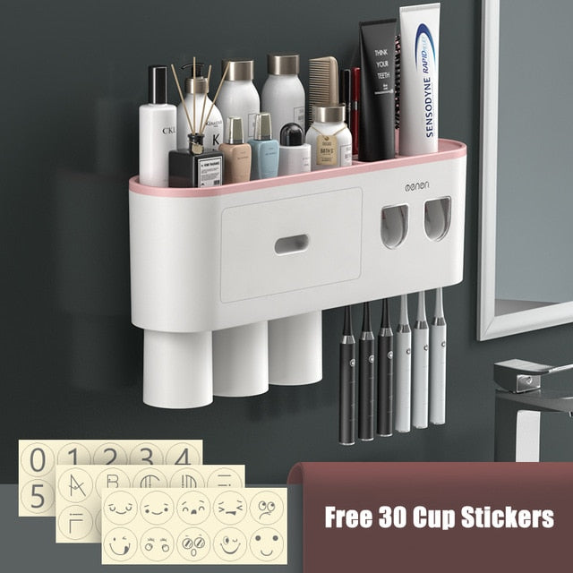 Automatic Toothpaste Squeezer Bathroom Storage Rack