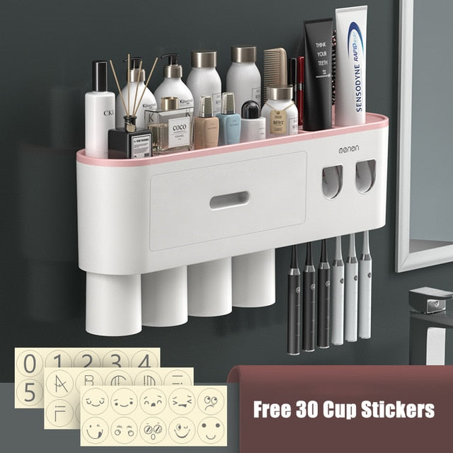 Automatic Toothpaste Squeezer Bathroom Storage Rack