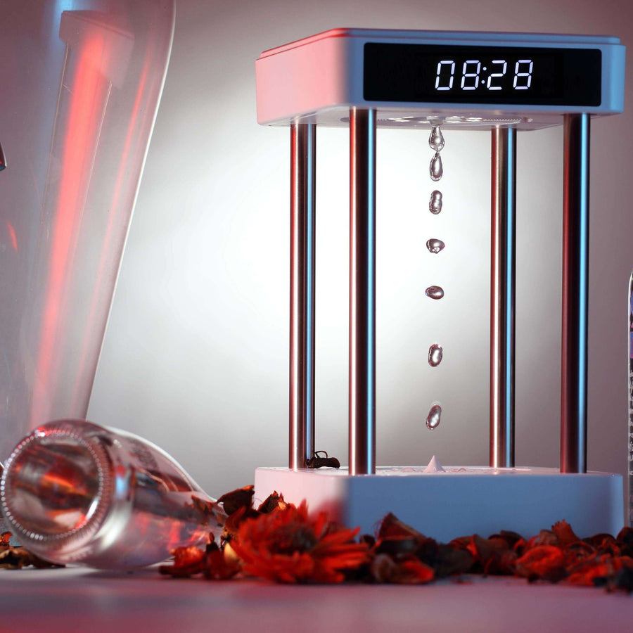 Anti Gravity Levitating Water Drops Hourglass Fountain Lamp - Image 3