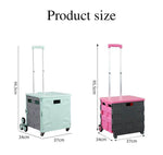 Foldable Portable Grocery Picnic Trolley Storage Cart Box - MaviGadget