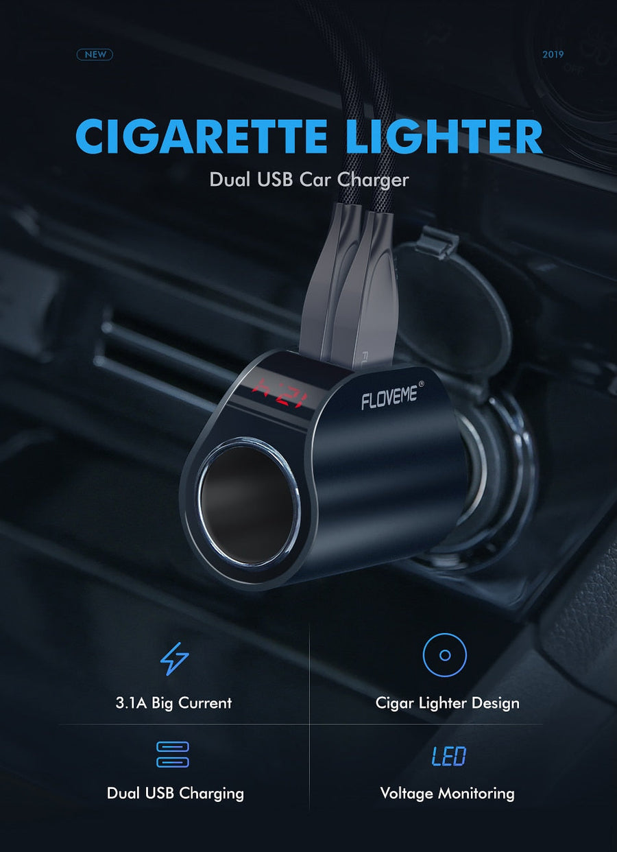 Dual USB Car Digital Charger - Image 3