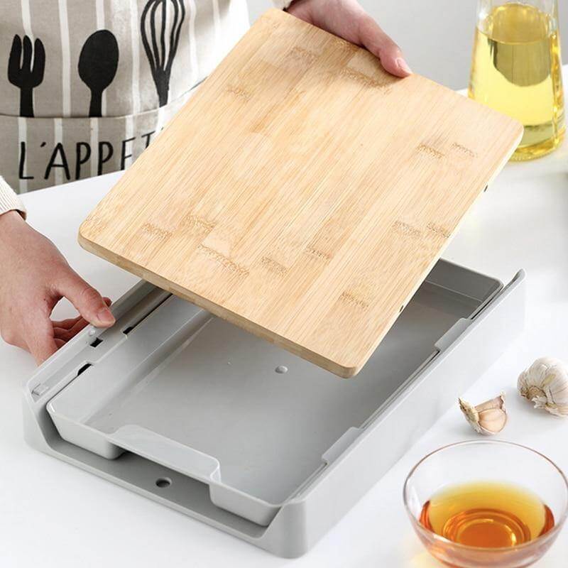 Kitchen Cutting Board with Detachable Storage Drawer - Image 2
