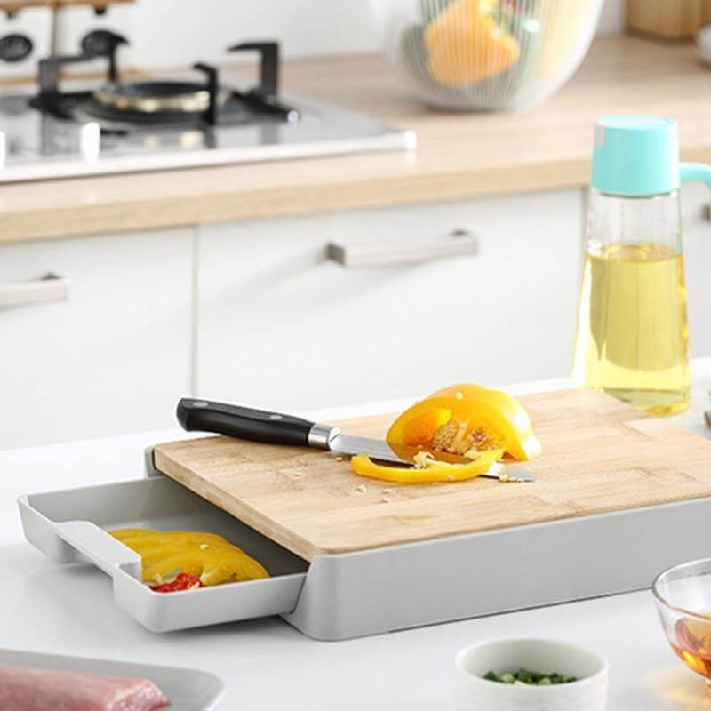 Kitchen Cutting Board with Detachable Storage Drawer - Image 1