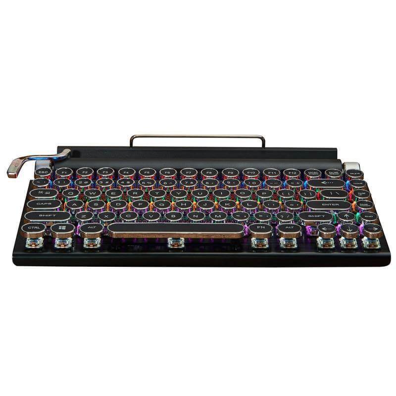 Typewriter Wireless Colorful Backlight Retro Keyboard - Image 6